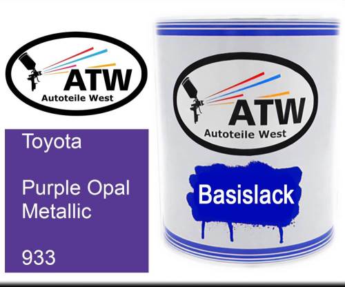 Toyota, Purple Opal Metallic, 933: 1L Lackdose, von ATW Autoteile West.